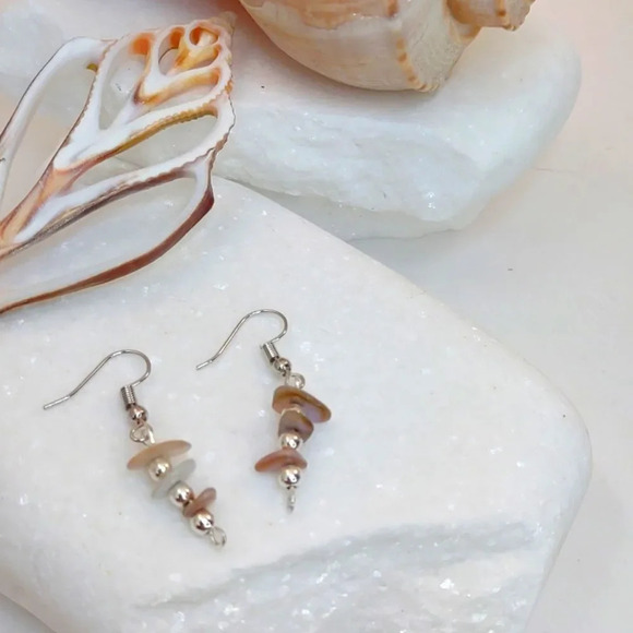 Abalone Shell Earrings Handmade - Picture 2 of 10